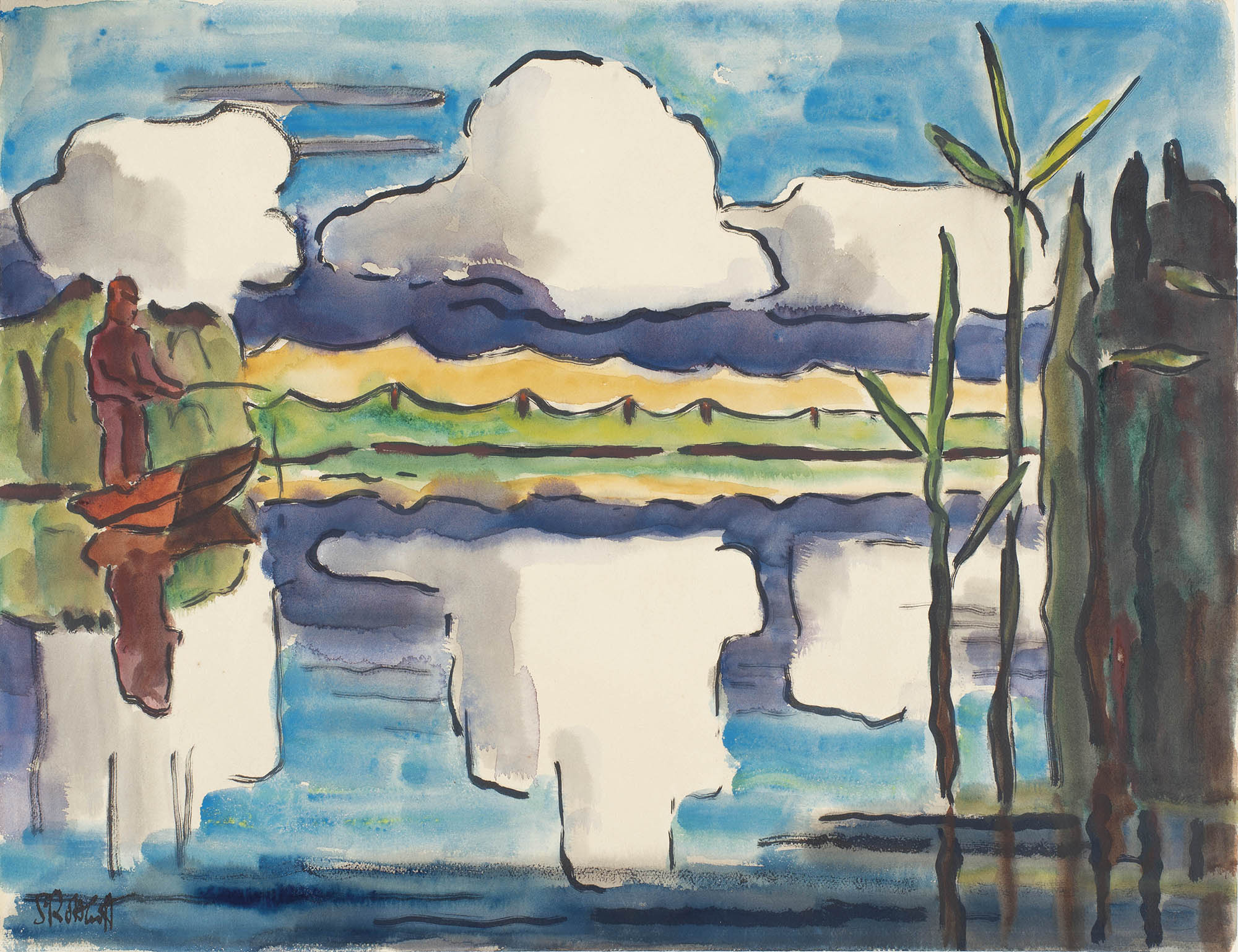 Reflecting Clouds - Schmidt-Rottluff, Karl. Museo Nacional Thyssen